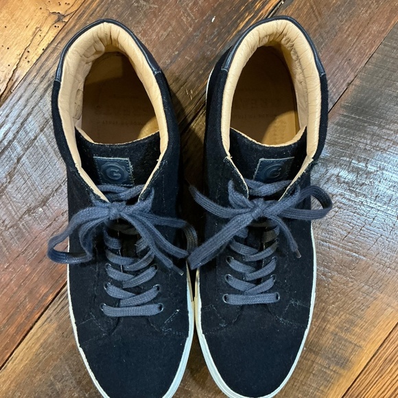 Greats Royale High Cadet Navy Wool Sneakers Men’s Size 12 | Premium Italian-Made - Picture 6 of 15